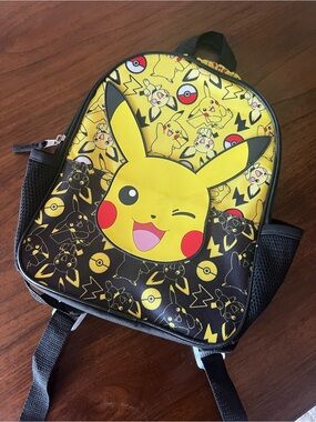 Pokemon Yellow and Black Pikachu Kids Backpack